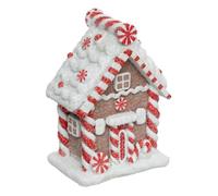 MAISON PAIN D'ÉPICES SUCRE D'ORGE RÉSINE 11X7X15CM