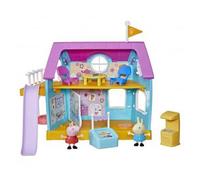 Maison Peppa Pig Et Ses Amis Avec Sons Et Jeux Exterieurs 11 Pieces - Figurines Et Accessoires - Set Jouet Enfant Et Carte