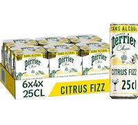 MAISON PERRIER CHIC Boisson Gazeuse Sans Alcool Citrus Fizz - 6 packs de 4x25cl