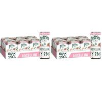 MAISON PERRIER CHIC Boisson Gazeuse Sans Alcool Roséllini - 6 packs de 4x25cl (Lot de 2)