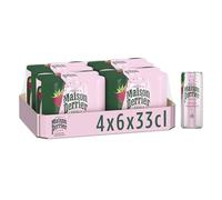 MAISON PERRIER FOREVER Boisson Gazeuse Aromatisée Framboise - 4 packs de 6x33cl