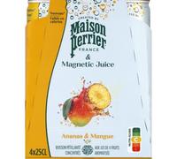 Maison perrier & Magnetic Juice Boisson Gazeuse Ananas Mangue 4x25cl