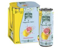 MAISON PERRIER Magnetic Juice Eau gazeuse aromatisée citron et goyave - 4 x 25 cl