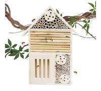 Maison pour abeilles, boîte à abeilles en bois, décoration de jardin, ruche d'abeilles pour coccinelles, abeilles pollinisatrices et papillons 19 x 4 x 35 cm