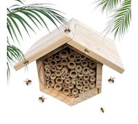 Maison Pour Abeilles Exterieur Ruche Hexagonale en Bois avec Tubes | Maison de Nidification Pour Jardin Pour Extérieur Jardin Balcon Terrasse Clôture