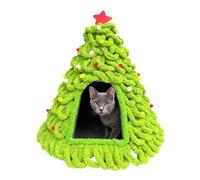 Maison pour Chat | Abri en Tricot Doux avec Design d'arbre - Paniers pour Chats Couverts Thème Noël,pour Chiot Petit Animal Intérieur Extérieur Maison Hiver