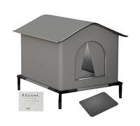 Maison pour Chat, Abri Extérieur Pour Chat Avec Tapis Et Sol Surélevé