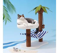Maison pour Chat, Arbre à Chat, Tour pour Chat avec hamac pour Chat, griffoir et Jouets ludiques. Piège invariablement Le Chaton pour qu'il Reste dans Les parages. Ce Meuble pour Chat Robuste