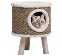 Vidaxl Maison Pour Chat Avec Pieds En Bois 41 Cm Herbiers Marins