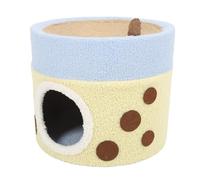 Maison pour Chat avec Tapis de grattage en sisal, en Forme de tonneau Cachette Respirante pour Chat, Couverte et intérieure pour Jouer, Faire la Sieste, gratter et Grimper (Une