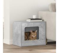 Niche pour chat en bois - vidaXL - Rectangulaire - 51x30x42 cm - Noir - Bois d'ingénierie - Design moderne