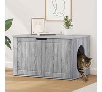 vidaXL Maison pour chat 85 x 55 x 50 cm Blanc - Bois d'ingénierie