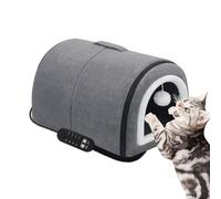 Maison pour Chat Chauffée | Niche pour Chat avec Toit Arqué - Nid Douillet Semi-Fermé à Toit Arqué avec Thermostat Amovible et Réglable pour Toutes Saisons Salon Extérieur