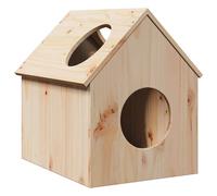 Maison pour chat cire marron 41x50x50 cm bois de pin massif vidaXL