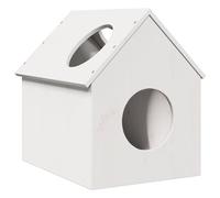 vidaXL Maison pour chat blanc 41x50x50 cm bois de pin massif, maison pour chats d'intérieur, meuble pour chats, maison pour 859296