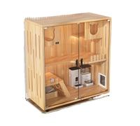 Maison pour chat confortable en bois massif - Abri d'intérieur double couche pour chats, offre confort et intimité, mobilier élégant pour chats pour félins heureux