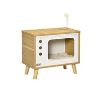 PawHut – Maison pour chat – Panneaux de particules – 50×28×43 cm – Bois naturel