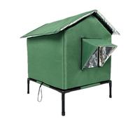 Maison pour chat d'extérieur - Éponge isolée - 40 x 36 x 50 cm - Abri thermique d'hiver pour animaux de compagnie - Abri pour chat en plein air, patio, balcon, camping, plage, voyage