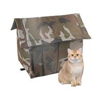 Maison pour chat d'extérieur - grotte pour chat, maison pour chat sauvage, maison pour chat chaude, maison pour chat résistante aux intempéries | Maisons pour chat avec porte d'évasion, salon pour