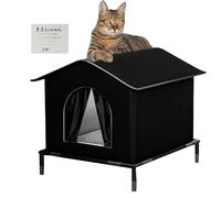 Maison pour Chat D'Extérieur | Nid Imperméable | Abri pour Chat avec Base Surélevée | pour Chien, Chaton, Poule, Lapin Durant l'hiver À