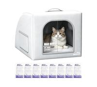 Maison pour chat d'extérieur rafraîchissante - Pliable - Isotherme - Résistante aux intempéries - Avec 8 blocs de glace réutilisables - Pour chaton, chiot - Repose-sommeil intérieur ou extérieur