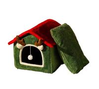 Maison Pour Chat D'Intérieur - Chaud Et Lavable Pour Animaux | Maison d'Intérieur de Noël pour Chat | Pour Races De 1,5 À 4 Kg, Dans Le Salon, La Chambre Et Sur Le Balcon, Pour Jouer, Se Reposer Et Fa