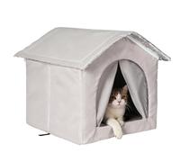 Maison pour chat durable : grâce à la combinaison d'un matériau résistant aux rayures et des bords de renforcés, la maison pour chat d'extérieur est conçue pour une utilisation fréquente par