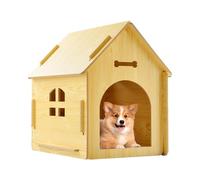 Maison pour Chat en Bois - Cabane Détachable Imperméable à la Pluie - Abri pour Chat Imperméable pour L'Extérieur,pour Petites et Grandes Races, Intérieur, Balcon, Jardin, Terrasse, Patio