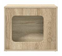vidaXL Maison pour Chat Sonoma 51 x 30 x 42 cm Bois d'ingénierie, Maison Moderne pour Chat, Habitat rectangulaire pour félin, mobilier intérieur pour Animaux, Retraite Minimaliste