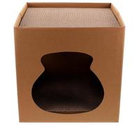 Maison pour Chat en Carton Double Face, Griffoir Intérieur | Papier Ondulé, Demi-fermé, Protège Vos Meubles, Usage Intérieur, pour Chat