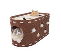 Maison pour chat en feutre : cachette pour animaux de compagnie, jouet à gratter interactif, maison confortable, améliore l'activité, réduit l'ennui, fournit des lieux de repos sûrs, espaces de vie
