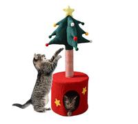 Maison pour Chat en Form 'Arbre de Noël - Jouet Mignon en Forme de Tour pour cha, Cadre 'Escalade, lit pour Chat, grattoir Tout-en-Un en Forme 'Arbre de Noël | Jouet Doux à gratter pour Chaton,