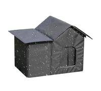 Maison pour Chat en Hiver - Abri Imperméable Doublure Amovible, Refuge Thermique | Caverne Chaude Animaux, Jardin, Terrasse, Balcon, Garages - Idéale pour Offrir Un Espace Protégé Et Isolé Aux Chats
