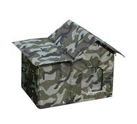 Maison pour chat, enclos d'extérieur pour animaux de compagnie, imperméable aux intempéries, avec design fermé, fonction chauffante pliable, fonction d'installation facile, outils pour animaux de