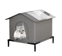 Maison pour Chat étanche, abri pour Chat Sauvage | Maison pour Chat d'hiver résistante aux intempéries | Tente fermée pour Animaux de Compagnie, Maison isolée pour Chat, Maison surélevée pour Animaux