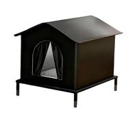 Maison pour Chat Extérieur Abri Imperméable surélevé avec Coussin Amovible Cube Isolé Oxford Porte Protectrice pour Hiver Adaptée pour Animaux Domesti, L 42cmx42cmx42cm