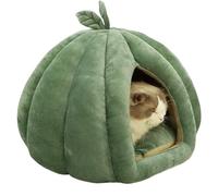 Maison pour Chat Halloween - Niche fermée en Peluche Douce, nid Douillet en Forme de | Niche pour Chat doublée de Polaire Chaude, Fond antidérapant, abri Couvert Mignon pour Chatons, Chats