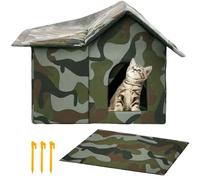 Maison Pour Chat Imperméable D'Extérieur - Abri Chaud Pour Chat Avec Coussin,Abri Thermique Pour Animal De Compagnie D'Hiver | pour Plage Appartement Voyage Randonnée Extérieur Jardin Terrasse Camping