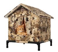 Maison pour chat isolée et imperméable | Tente extérieure au-dessus du sol pour chaton pour terrasse, balcon, coin de rue, jardin, zone résidentielle, garage, parc