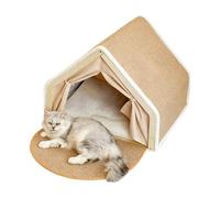 Maison pour Chat - Maison De Repos Et De Jeu Équipée d'une Planche À Gratter en Sisal - Tente pour Chaton,Destiné À L'Intérieur, Salon, Chambre, Pièce Dédiée Aux Animaux, Hiver