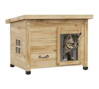 Maison pour chat niche extérieure en bois pré-huilé