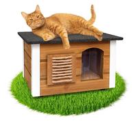 Maison pour Chat Outdoor résistant à l'hiver CHENE 61x39x36cm