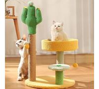 Maison pour Chat, Petit Arbre à Chat pour Chats d'intérieur, Tour à Chat avec griffoir et Planche pour Chat, Maison pour Chat avec Grand perchoir pour Chaton, condo pour Chat, Support Stable