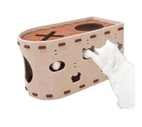 Maison pour chat | Petit arbre à chat | Rampe à gratter - 52 x 30 x 30 cm, environ 650 g, feutre, une pièce résistante à l'usure, peut accueillir plusieurs animaux de compagnie, lit cachette en feutre