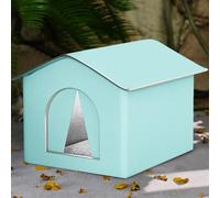 Maison pour chat pour l'extérieur 40 x 33 x 33 cm Grottes pour chat pour l'extérieur en tissu Oxford imperméable Maison pour chat d'extérieur pour l'hiver Tente fermée surélevée pour animaux de