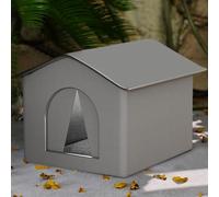 Maison pour chat pour l'extérieur 40 x 33 x 33 cm Grottes pour chat pour l'extérieur en tissu Oxford imperméable Maison pour chat d'extérieur pour l'hiver Tente fermée surélevée pour animaux de