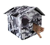 Maison pour chat pour l'extérieur, coupe-vent, chaude, résistante à la mastication, pour jardin, parc, terrasse, balcon, zone résidentielle, garage, grange, coin de rue