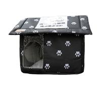 Maison pour Chat pour l'hiver - Tissu Oxford, Papier d'aluminium | Abri extérieur imperméable pour Animaux de Compagnie, Maison pour Chat | Patio Cour Porche Balcon Garages Chien Lapin Animal