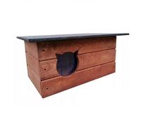 Maison Pour Chat QLS En Bois 70x40 Cm Extérieur Hiver 8582