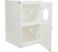 Maison pour chats avec 2 étages 53 × 90 × 58 cm blanc